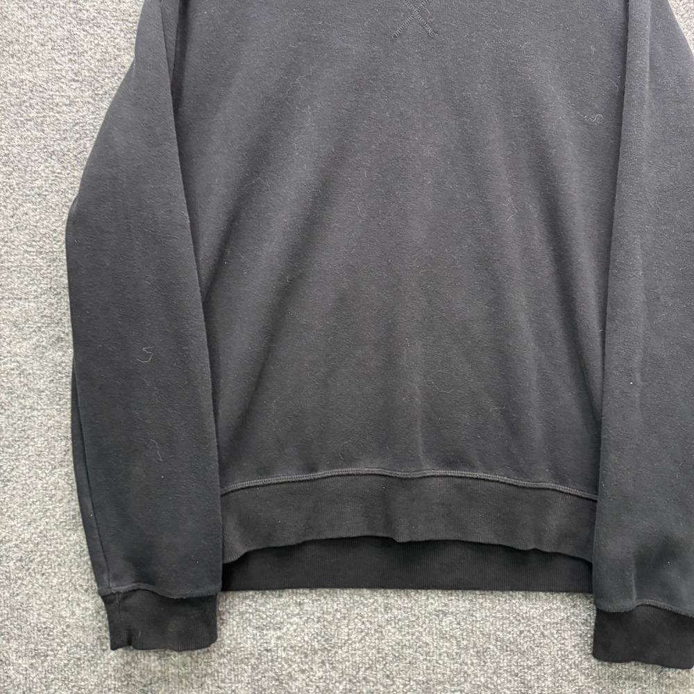 Eddie Bauer Sweatshirt Mens XL Black Long Sleeve V-Stitch Fleece Pullover Casual - Picture 8 of 11
